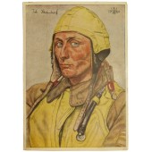Postkort Unsere Luftwaffe : Oberleutnant Steinhof, Staffelkapitän einer Jagdstaffel